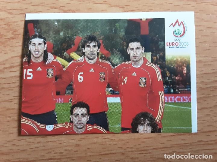 Figurine di Calcio: CROMO FUTBOL EURO 2008 PANINI 412.ALINEACION-ESPA&Ntilde;A-NUNCA PEGADO-TRASERA MADE IN ITALY