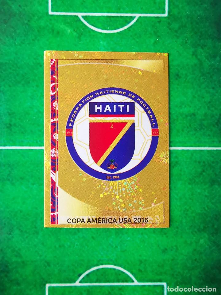 Football Stickers: CROMO FUTBOL 16 SIN PEGAR PANINI COPA AMERICA CENTENARIO USA 2016 HAITI 158 ESCUDO BRILLO