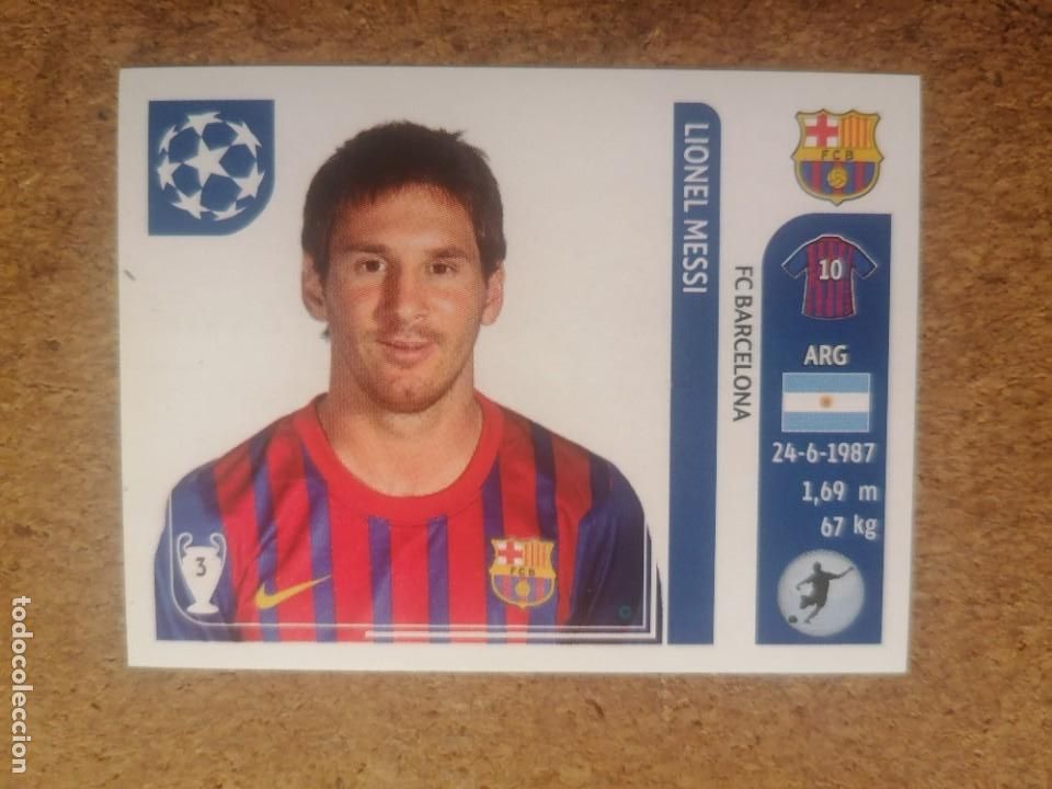 Cromos de f&uacute;tbol: PANINI UEFA CHAMPIONS LEAGUE 2012/13 LEO MESSI FC BARCELONA N&ordm;460 NUEVO SIN PEGAR