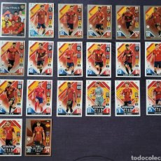 Cromos de Fútbol: LOTE COMPLETO SELECCION ESPAÑOLA TOPPS MATCH ATTAX THE ROAD TO UEFA NATIONS LEAGUE 2022 2023. Lote 353960958