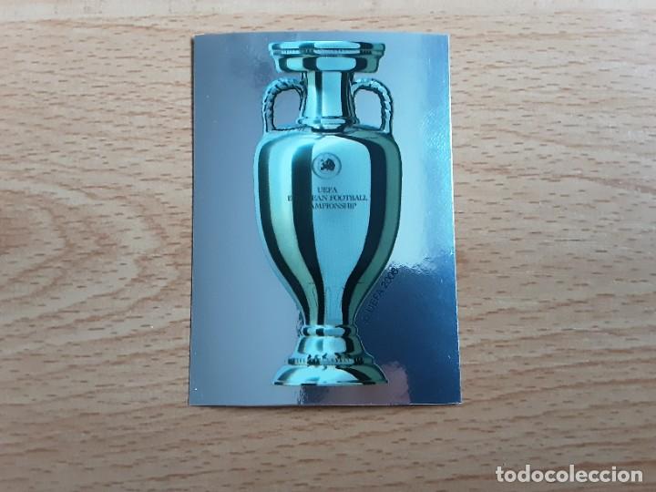 Cromos de f&uacute;tbol: CROMO FUTBOL EURO 2008 EDITORIAL PANINI 3.TROFEO-NUNCA PEGADO-TRASERA MADE IN BRAZIL