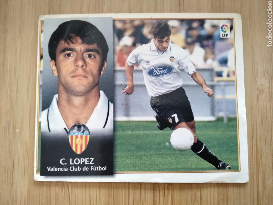 Fu&szlig;ball-Sticker: CLAUDIO LOPEZ VALENCIA C.F EDICIONES ESTE 98 99 1998 1999 SIN PEGAR CROMO FUTBOL UNIFICO ENVIOS