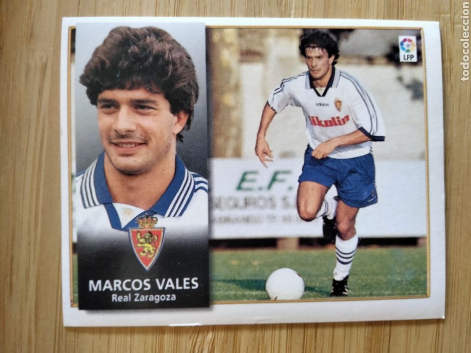 Cromos de f&uacute;tbol: MARCOS VALES REAL ZARAGOZA EDICIONES ESTE 98 99 1998 1999 SIN PEGAR CROMO FUTBOL UNIFICO ENVIOS