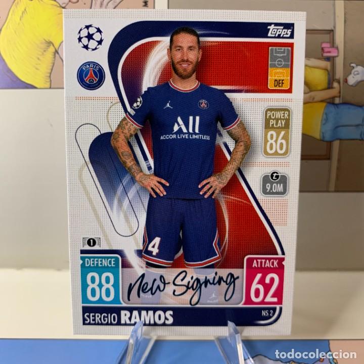 Cromos de F&uacute;tbol: SERGIO RAMOS NS 2 - PSG PARIS SAINT GERMAIN - TOPPS UCL CHAMPIONS LEAGUE MATCH ATTAX 21 22 NUEVA