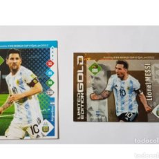 Cromos de Fútbol: MESSI PANINI ADRENALYN BASE Y LIMITED EDITION GOLD ROAD TO WORLD CUP QATAR 2022. Lote 355552300
