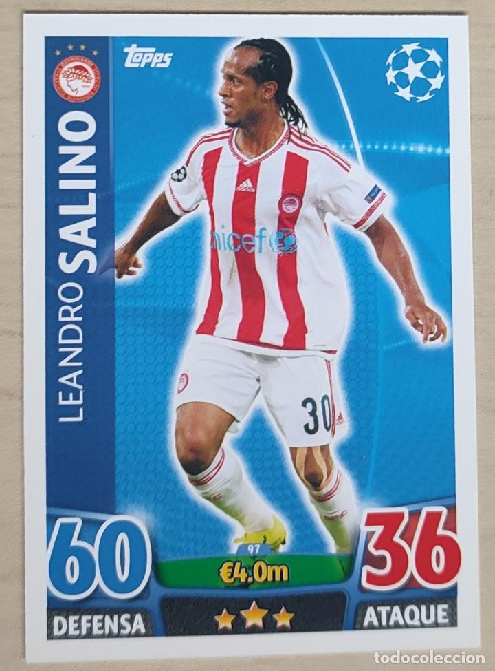 Football Stickers: 97 SALIMO OLYMPIAKOS FICHA CARDS UEFA CHAMPIONS LEAGUE MATCH ATTAX TOPPS 2015 2016 15 16