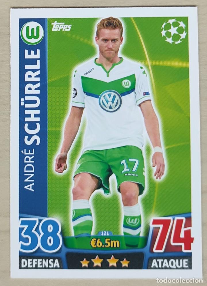 Fu&szlig;ball-Sticker: 121 SCHURRLE WOLFSBURGO FICHA CARDS UEFA CHAMPIONS LEAGUE MATCH ATTAX TOPPS 2015 2016 15 16