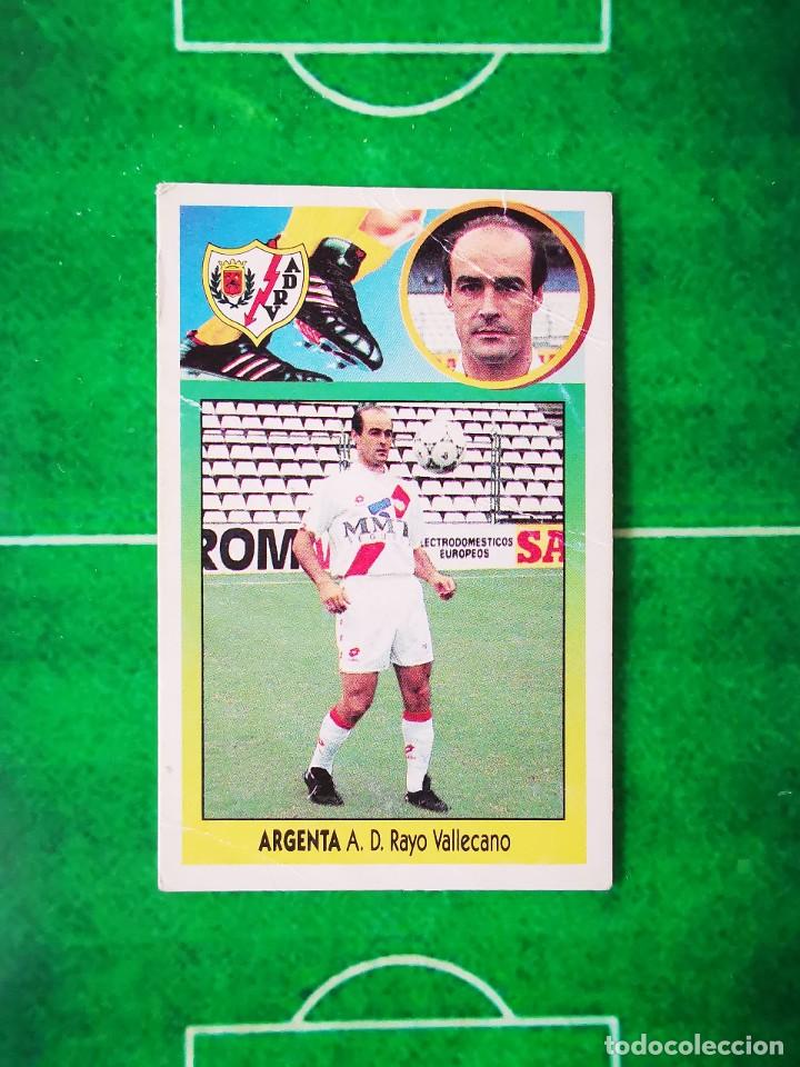 Cromos de Futebol: CROMO FUTBOL CARTON 93 94 RECUPERADO LIGA ESTE 1993 1994 RAYO VALLECANO ARGENTA BAJA