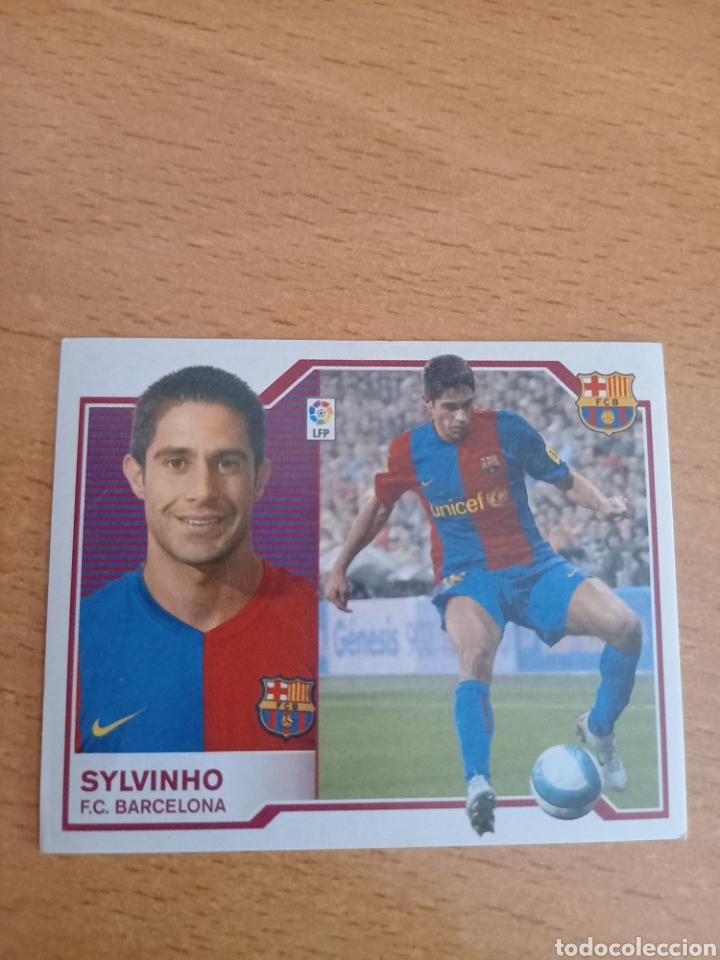 Fu&szlig;ball-Sticker: Sylvinho Barcelona liga 2007 2008 07 08 ediciones este