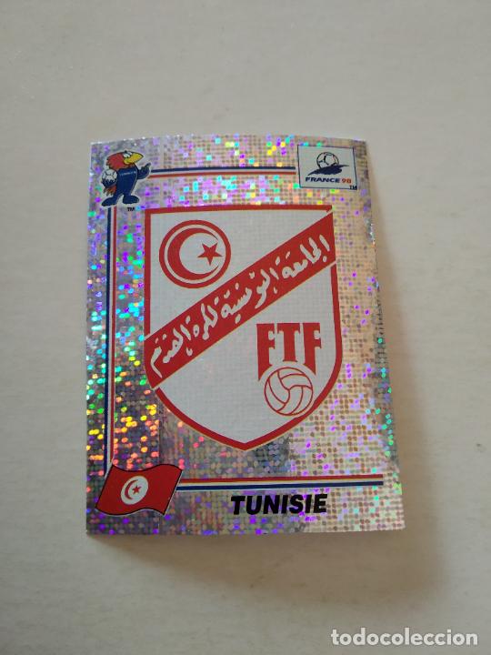 Cromos de Futebol: 481 ESCUDO LOGO SELECCI&Oacute;N TUNEZ CROMO FUTBOL PANINI MUNDIAL 1998 WORLD CUP 98 COPA MUNDO