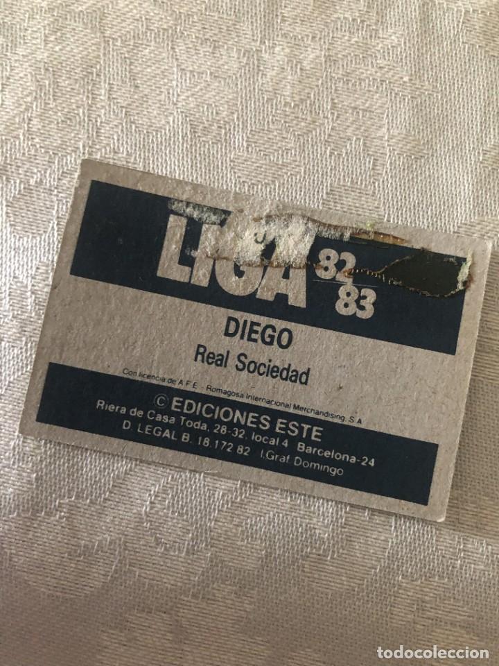 Cromos de f&uacute;tbol: DIEGO REAL SOCIEDAD EDICIONES ESTE 82-83 - Foto 2