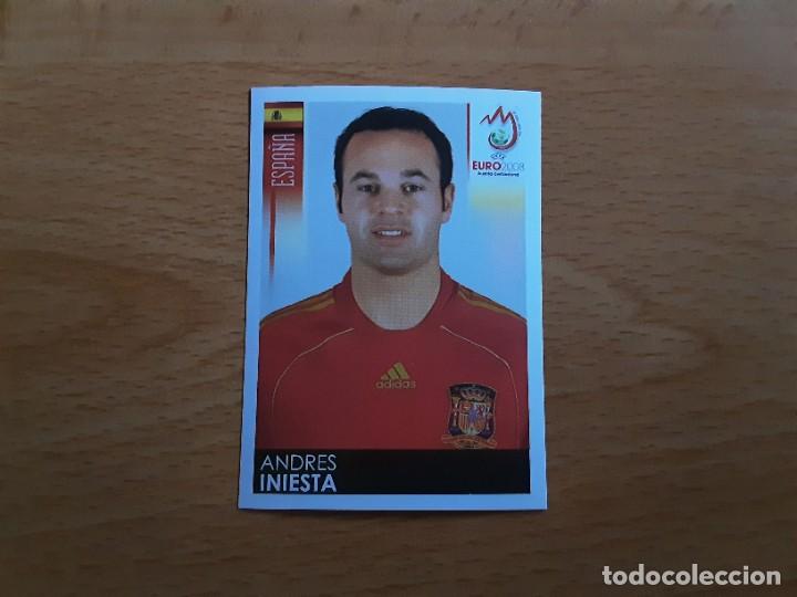 Cromos de F&uacute;tbol: CROMO FUTBOL EURO 2008 PANINI 428.INIESTA-ESPA&Ntilde;A-NUNCA PEGADO-TRASERA MADE IN ITALY