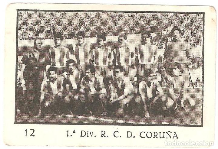 Figurine di Calcio: CROMO FUTBOL R.C.D. CORU&Ntilde;A LIGA 1955-56 A&Ntilde;O 1955-1956 6 X 4 CENTIMETROS