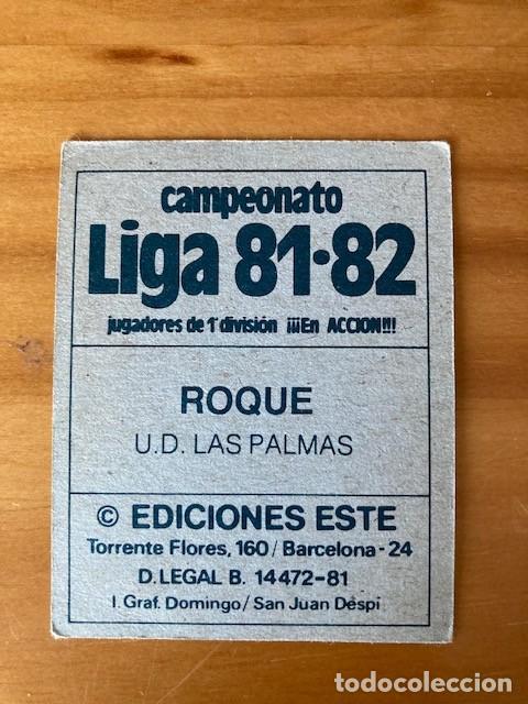 Cromos de f&uacute;tbol: ROQUE LAS PALMAS 81-82 ESTE NUNCA PEGADO - Foto 2
