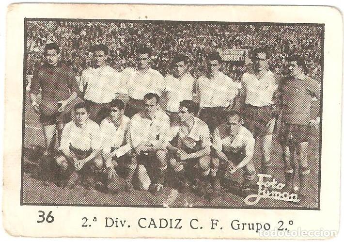 Cromos de Futebol: CROMO FUTBOL CADIZ C.F. LIGA 1955-56 2&ordm; DIVISION GRUPO 2&ordm; A&Ntilde;O 1955-1956 6 X 4 CENTIMETROS