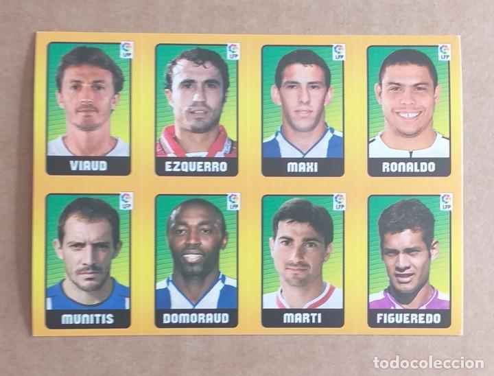 Football Stickers: CROMO ADHESIVO 8 CROMITOS CON RONALDO LIGA CRACKS 2004 COLECCI&Oacute;N DE BOLSILLO. Nuevo.