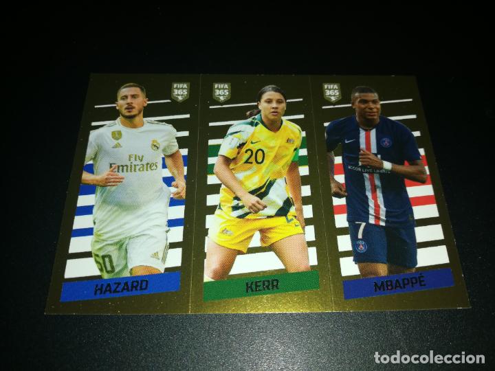 Cromos de F&uacute;tbol: 7 HAZARD KERR MBAPPE V. BLACK BACK STICKER FIFA 365 19 20 2019 2020