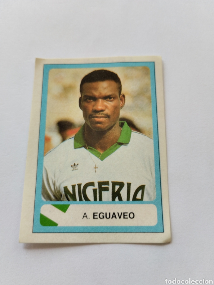 Fu&szlig;ball-Sticker: 319 A. EGUAVEO (NIGERIA) CROMO MUNDIAL ESTADOS UNIDOS 94 EDICIONES ESTADIO USA 1994
