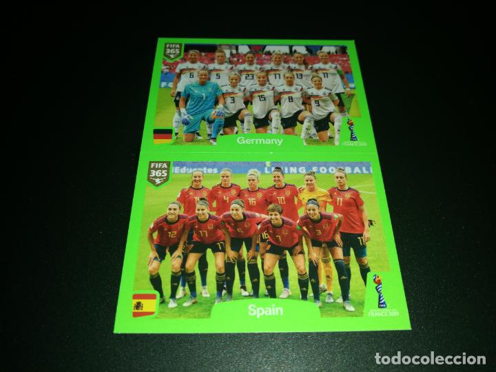 Cromos de F&uacute;tbol: 397 ALEMANIA ESPA&Ntilde;A TEAM WOMEN WORLD CUP V. BLACK BACK STICKER FIFA 365 19 20 2019 2020