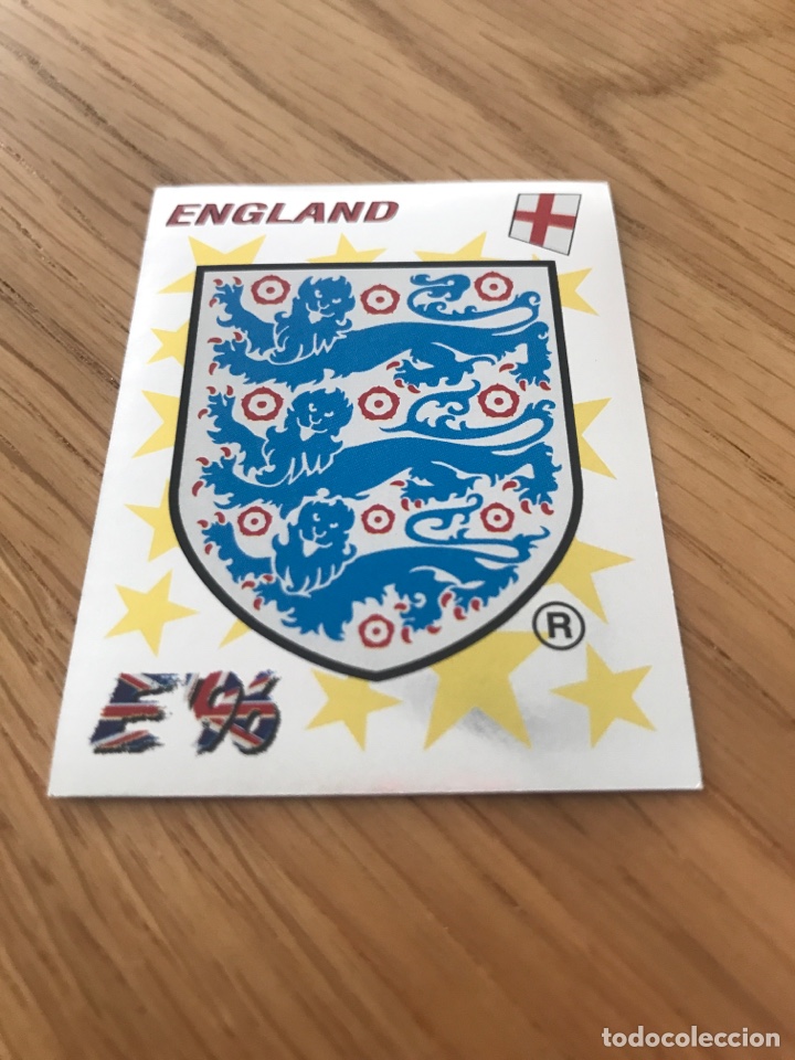 Cromos de f&uacute;tbol: Cromo Panini euro 96 Inglaterra n&uacute;mero 35 badge - Sticker album Eurocup England escudo 1996