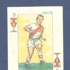Cromos de Fútbol: GIGARPE - CROMO NAIPE: NIETO (RAYO VALLECANO) - 5 COPAS - GIGARPE 1971. Lote 358423350