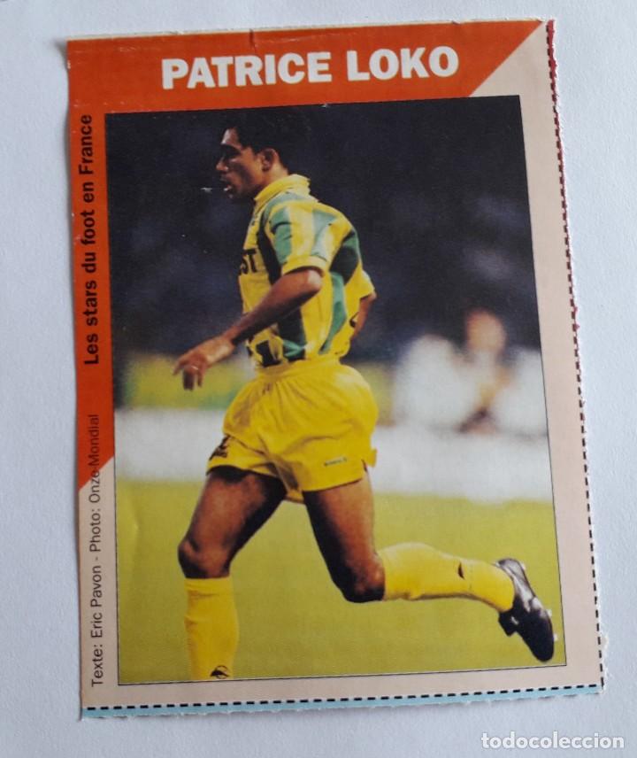 Cromos de f&uacute;tbol: cromo de futbol, Patrice Loko. Francia.