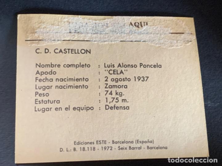 Cromos de f&uacute;tbol: CROMO CASTELL&Oacute;N 72-73 ESTE CELA - Foto 2