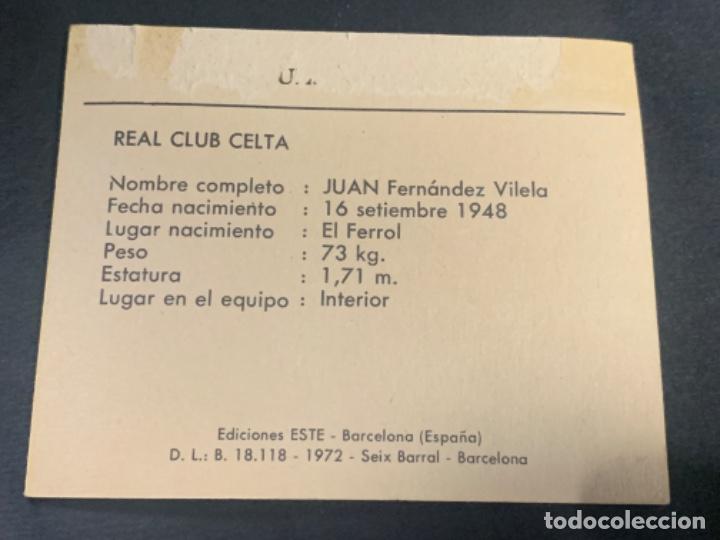 Cromos de f&uacute;tbol: CROMO CELTA 72-73 ESTE JUAN - Foto 2