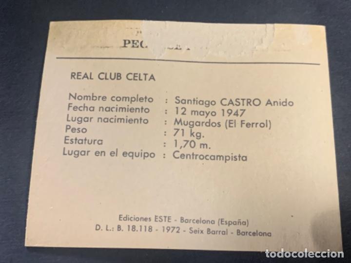 Cromos de f&uacute;tbol: CROMO CELTA 72-73 ESTE CASTRO - Foto 2