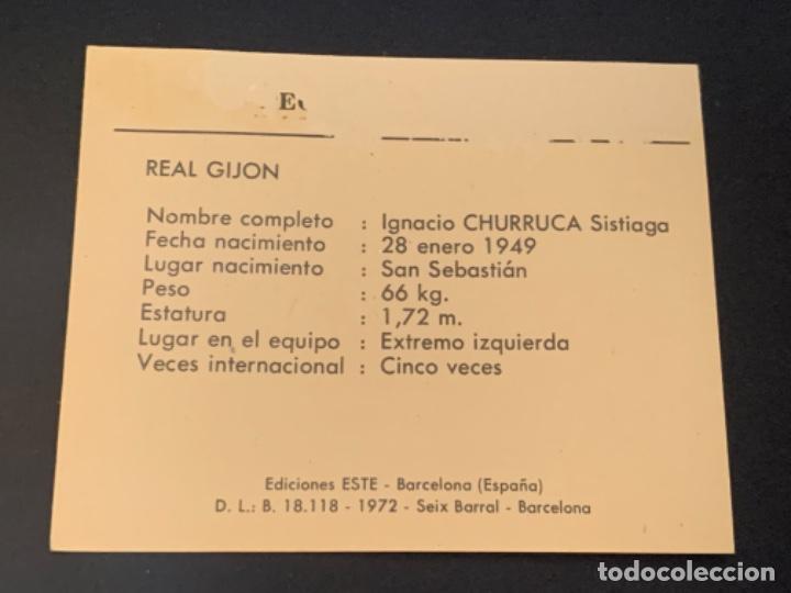 Cromos de f&uacute;tbol: CROMO SPORTING 72-73 ESTE CHURRUCA - Foto 2