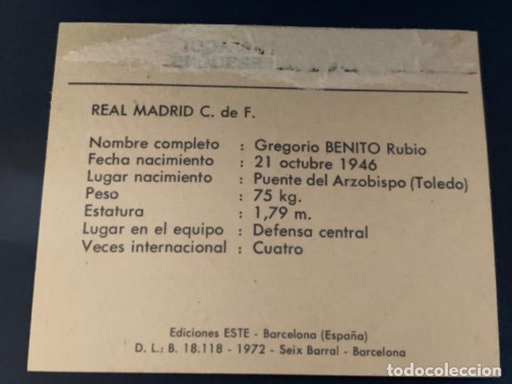Cromos de f&uacute;tbol: CROMO R. MADRID 72-73 ESTE BENITO - Foto 2