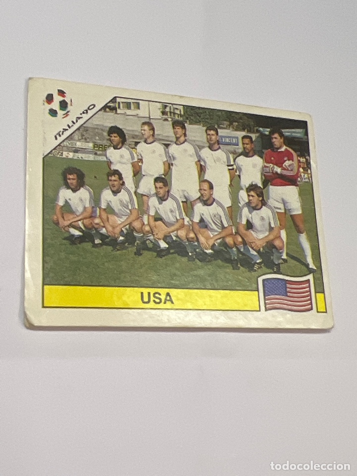 Cromos de f&uacute;tbol: C1409. CROMO ITALIA 90 #98# USA ALINEACI&Oacute;N