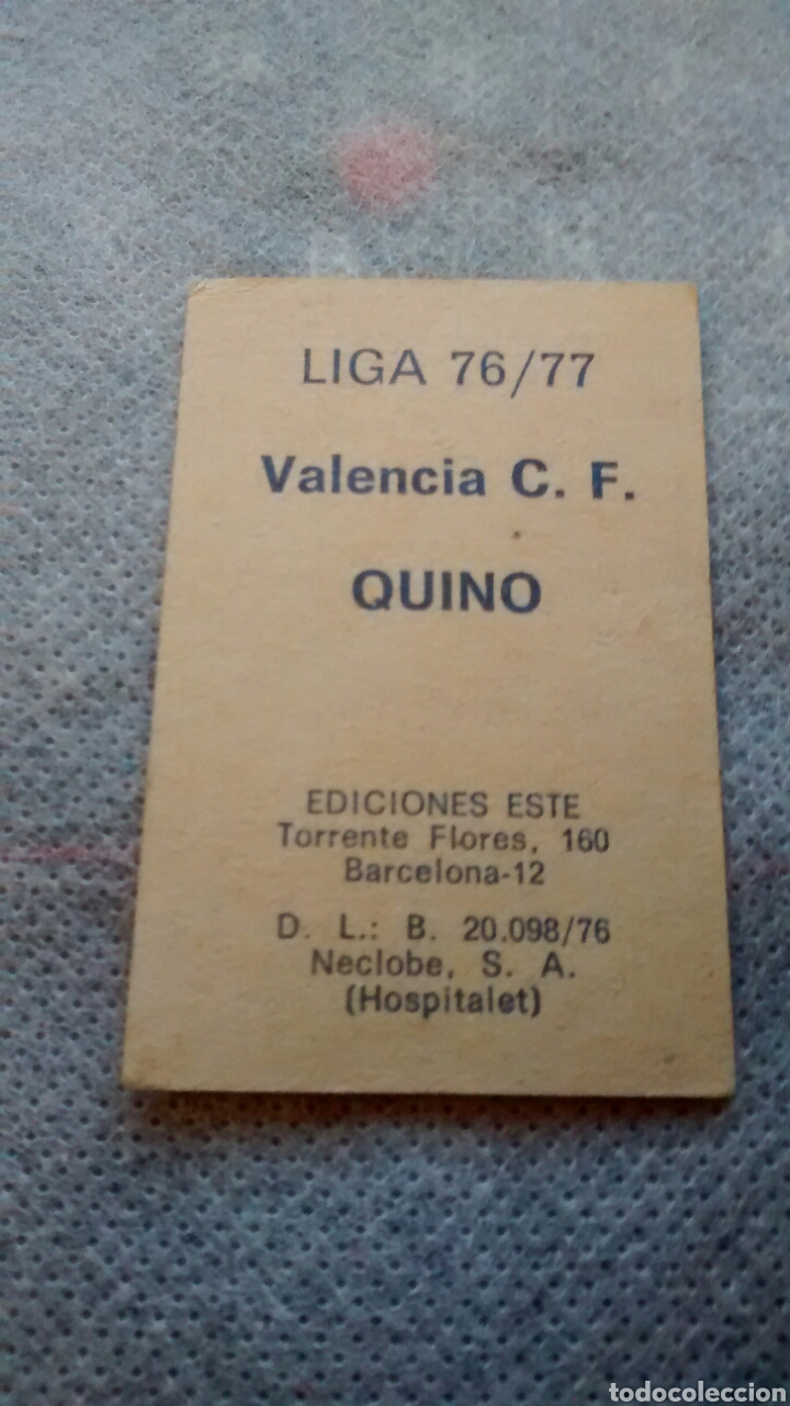 Cromos de f&uacute;tbol: QUINO EDICIONES ESTE 76 77 (VALENCIA) - Foto 2