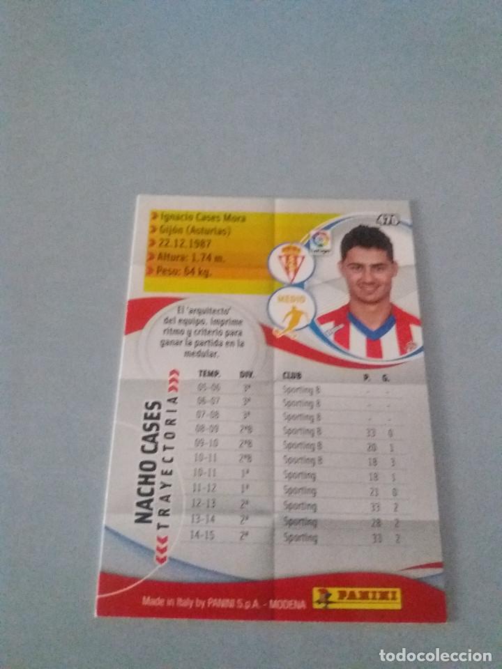 Cromos de f&uacute;tbol: Megacracks 15/16. 470- Nacho Cases. Sporting. - Foto 2