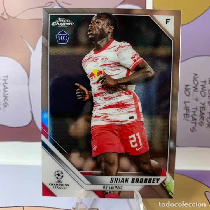 Figurine di Calcio: BROBBEY 105 RC ROOKIE CARD - RB LEIPZIG - TOPPS CHROME UCL CHAMPIONS LEAGUE SOCCER 21 22 - NUEVA