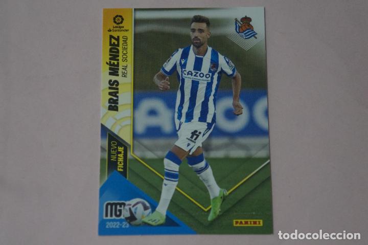 Cromos de f&uacute;tbol: TRADING CARD DE FUTBOL BRAIS MENDEZ DEL REAL SOCIEDAD FICHAJE N&ordm; 443 LIGA MEGACRACKS 2022-2023/22-23