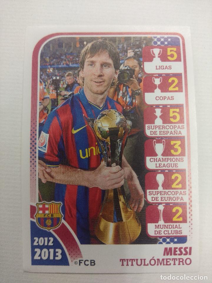 Cromos de F&uacute;tbol: CROMO MESSI TITULOMETRO/LIGA 2012/2013 PANINI/N&ordm; 174/SIN USO.