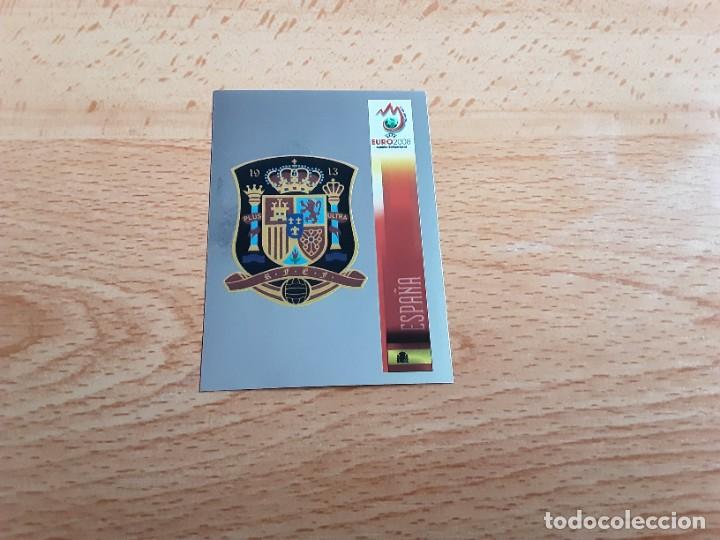 Cromos de f&uacute;tbol: CROMO FUTBOL EURO 2008 PANINI 415.ESCUDO-ESPA&Ntilde;A-NUNCA PEGADO-TRASERA MADE IN BRAZIL