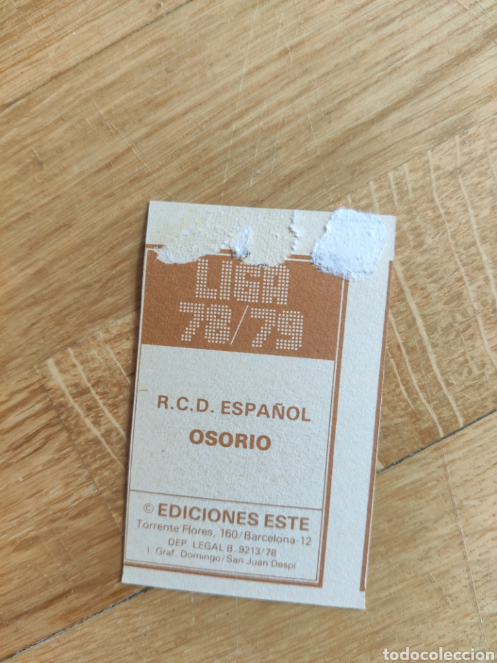 Cromos de f&uacute;tbol: Osorio error de corte espańol este 78 79 1978 1979 - Foto 2