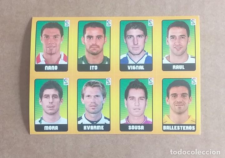 Fu&szlig;ball-Sticker: CROMO ENTERO CON 8 CROMITOS CON RA&Uacute;L LIGA CRACKS 2004 COLECCI&Oacute;N DE BOLSILLO. Nuevo.