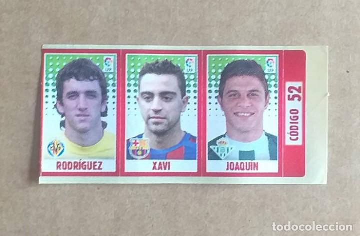 Cromos de Futebol: CROMO CHICLE RODR&Iacute;GUEZ-XAVI-JOAQU&Iacute;N C&Oacute;DIGO 52 LIGA DE ESTRELLAS 2005-2006 DE PANINI. Nuevo.