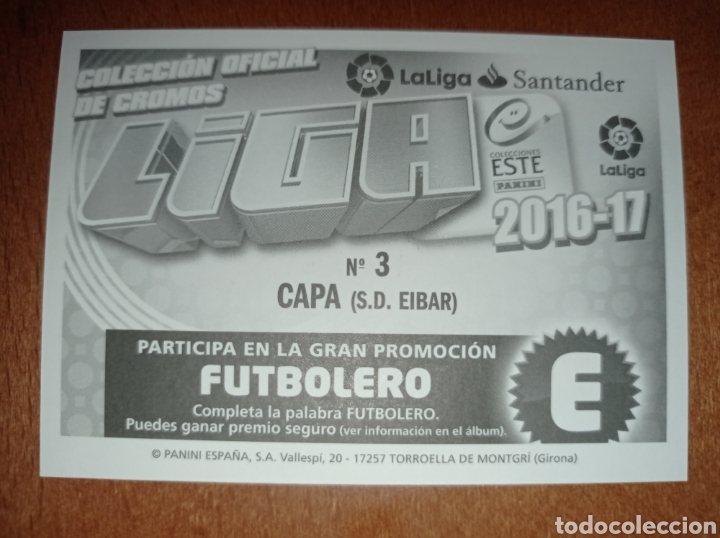Cromos de f&uacute;tbol: Capa n&deg;3 liga este 16/17 Eibar - Foto 2