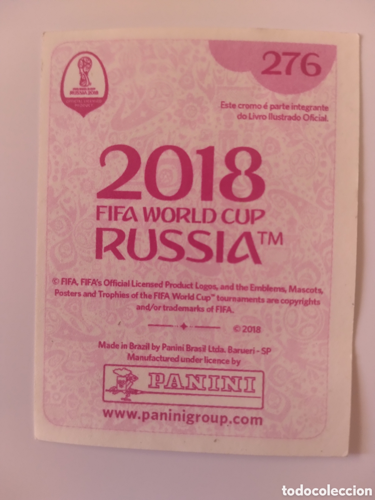 Cromos de f&uacute;tbol: Messi Rusia 2018 trasera Rosa Panini - Foto 3