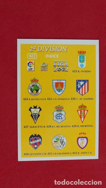 Figurine di Calcio: 2&ordf; DIVISION INDICE, MUNDICROMO, LIGA 2001/2002, MUNDI CROMO 01/02, NUMERO 422.