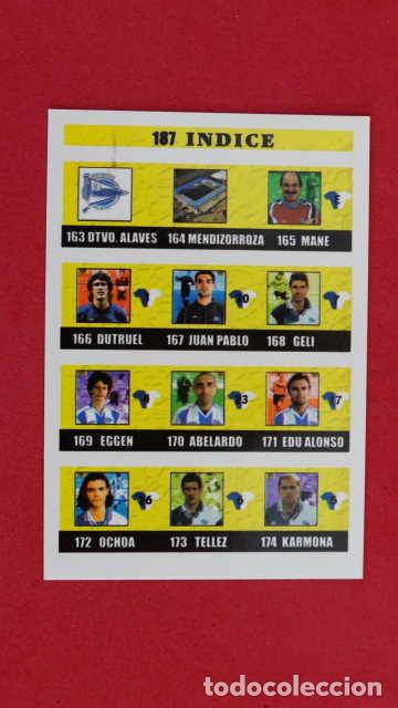 Cromos de Futebol: INDICE, MUNDICROMO, LIGA 2002/2003, MUNDI CROMO 02/03, NUMERO 187, DTVO ALAVES.