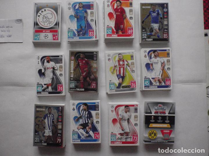 Cromos de f&uacute;tbol: LOTE 418 Cromos diferentes f&uacute;tbol UEFA CHAMPIONS LEAGUE 2021 2022 TRADING CARDS TOPPS MATCH ATTAX