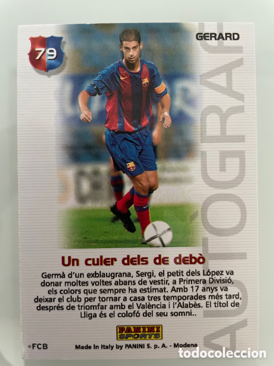 Cromos de f&uacute;tbol: Gerard 79 Megacracks Bar&ccedil;a Campio 2004-05 - Foto 2