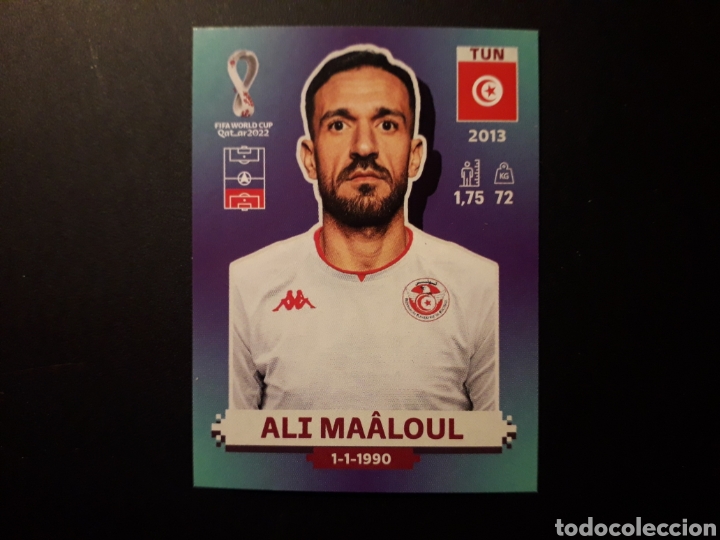 Cromos de Futebol: ALI MA&Acirc;LOUL T&Uacute;NEZ N&deg; 8 COPA MUNDIAL DE F&Uacute;TBOL QATAR 2022 22 PANINI SIN PEGAR PEDIDO M&Iacute;NIMO 3&euro;
