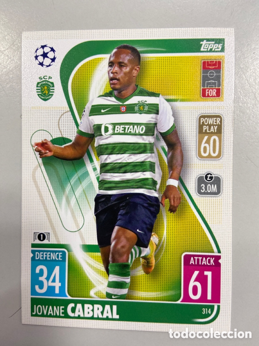 Fu&szlig;ball-Sticker: (I) Cromo futbol topps match attax jovane cabral