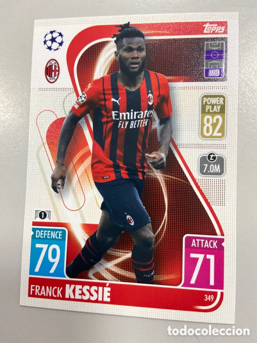 Fu&szlig;ball-Sticker: (I) Cromo futbol topps match attax franck kessie